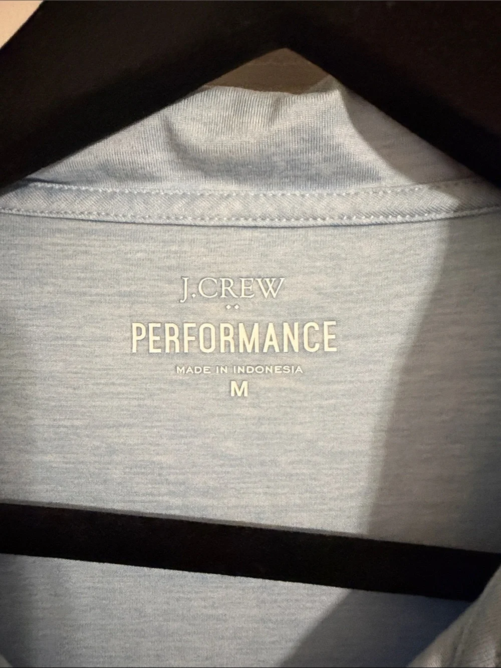 J.Crew Performance Polo Shirt Light Blue Heather Mens Medium